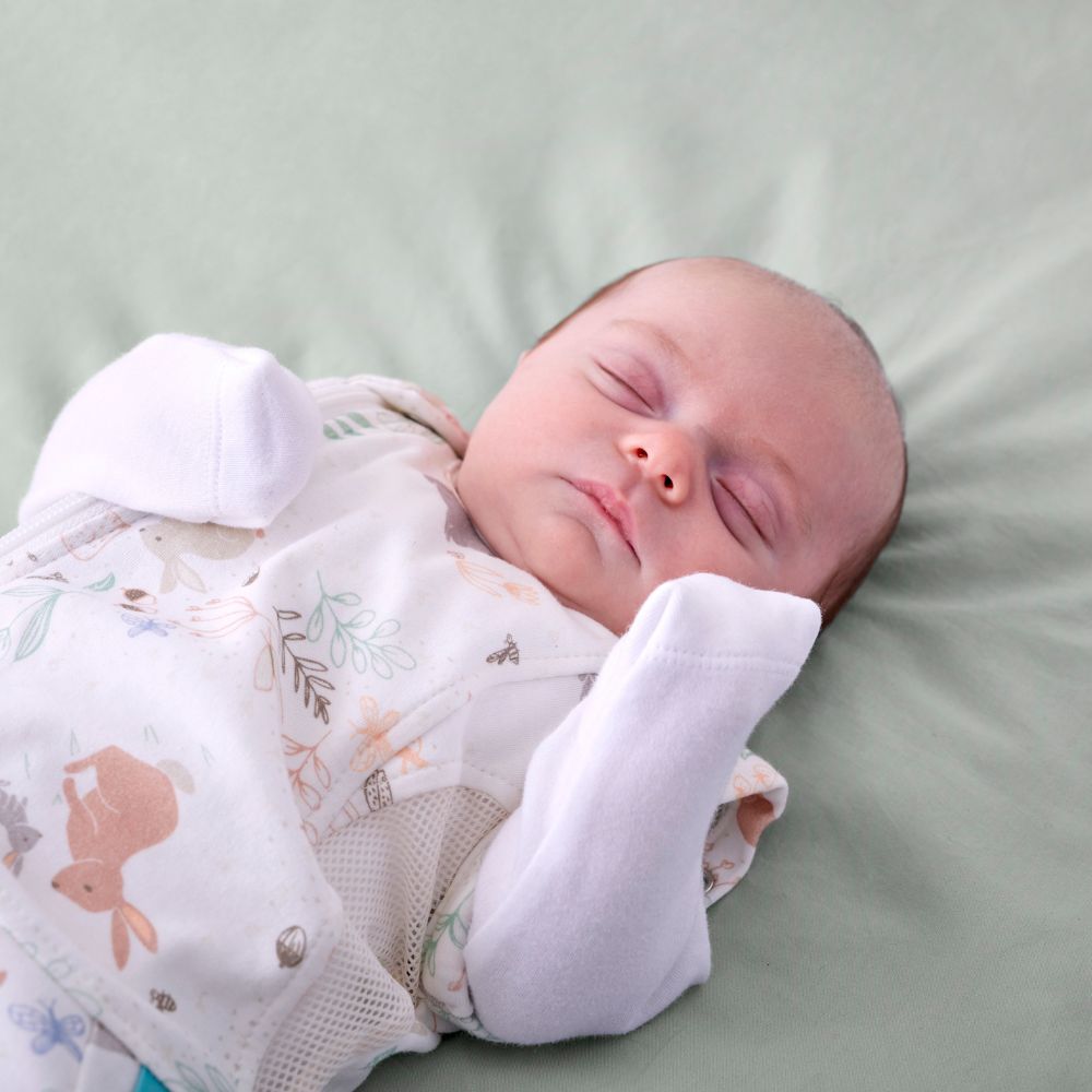 Purflo Swaddle To Sleep 0.5 Tog Sleeping Bag [0-4M] - (Nutmeg Design)