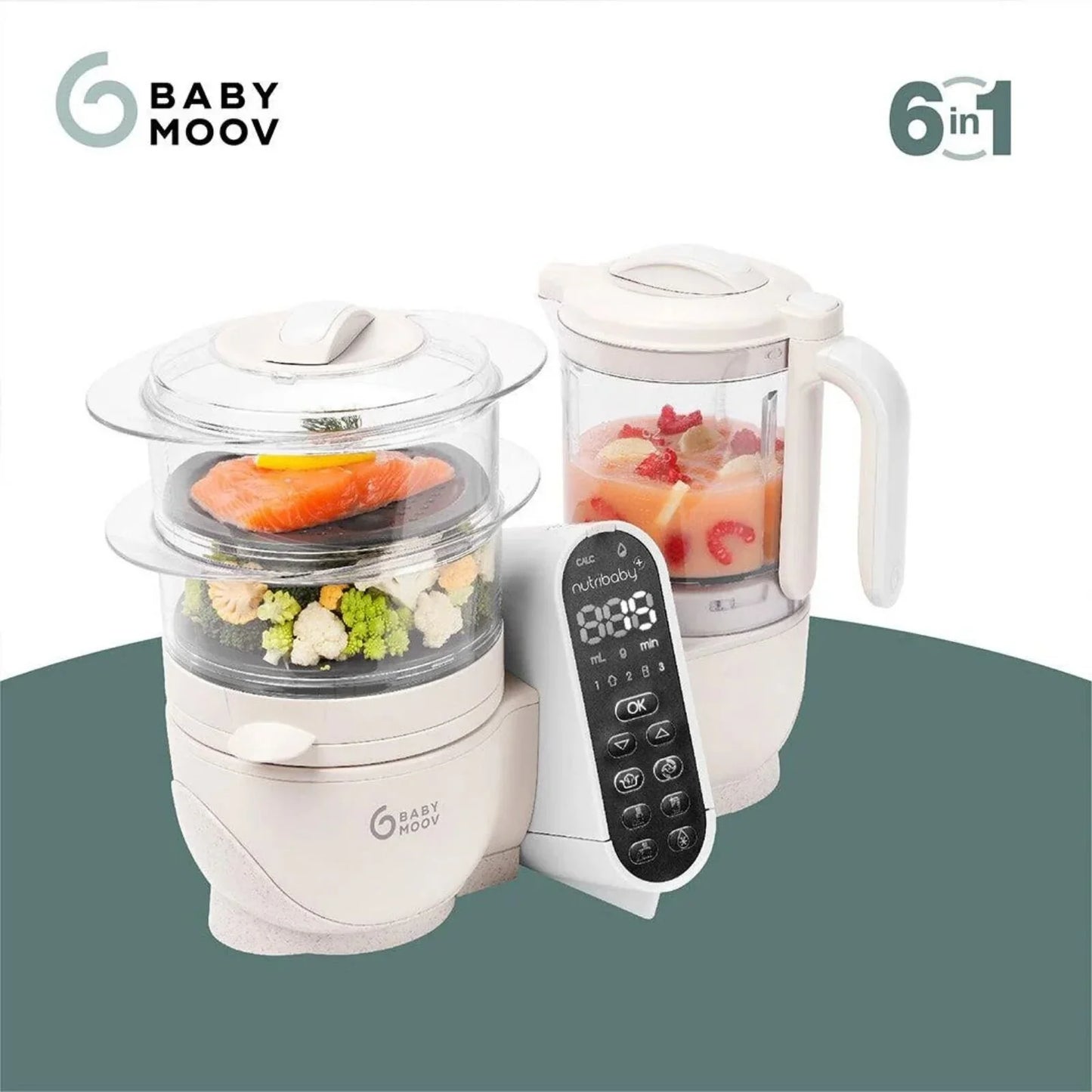 Babymoov Nutribaby (+) 6-in-1 Baby Food Maker - Mineral