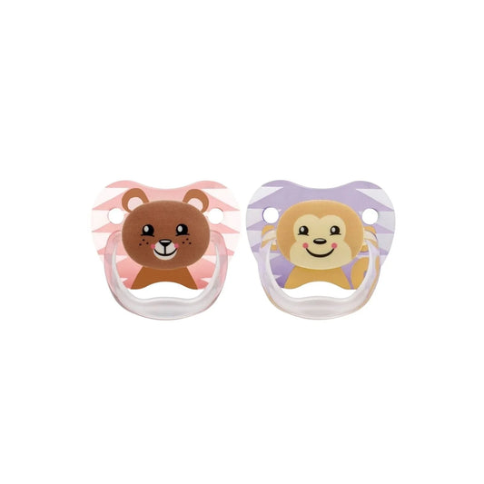 Dr. Brown's Prevent Soothers Animal Faces 6-18 months Assorted - Pink