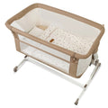 Jane Baby Side Crib + 4 Piece Bedding Set & Safety Mattress, Sesame