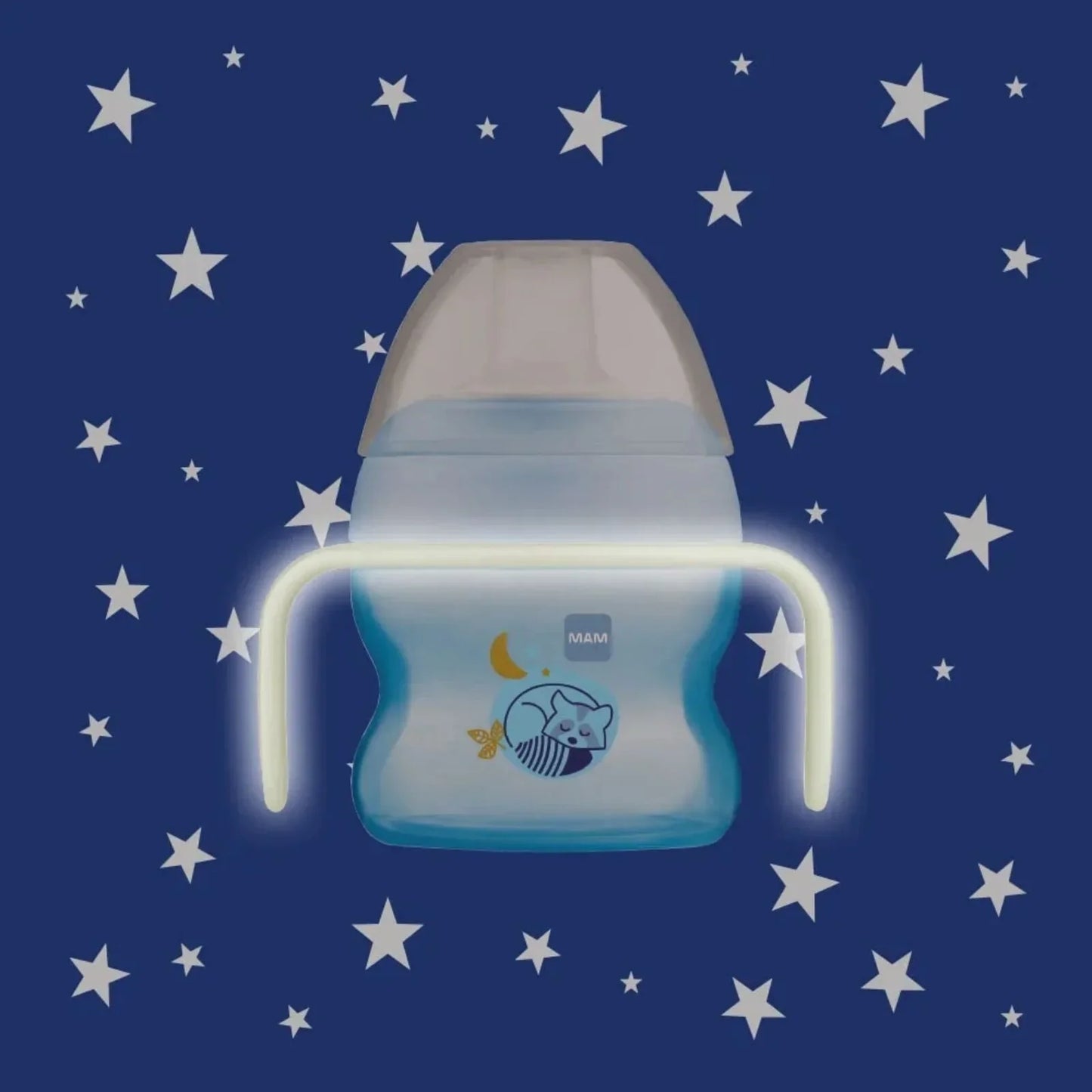 MAM Starter Cup & Glow with Handles 150ml - Blue