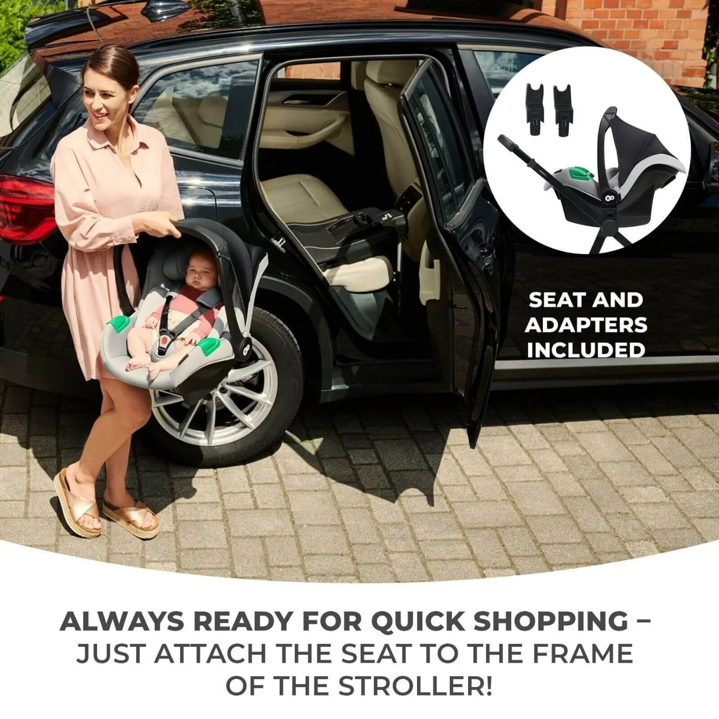 Kinderkraft Newly Mink Pro 4-in-1 Travel System - Moonlight Grey