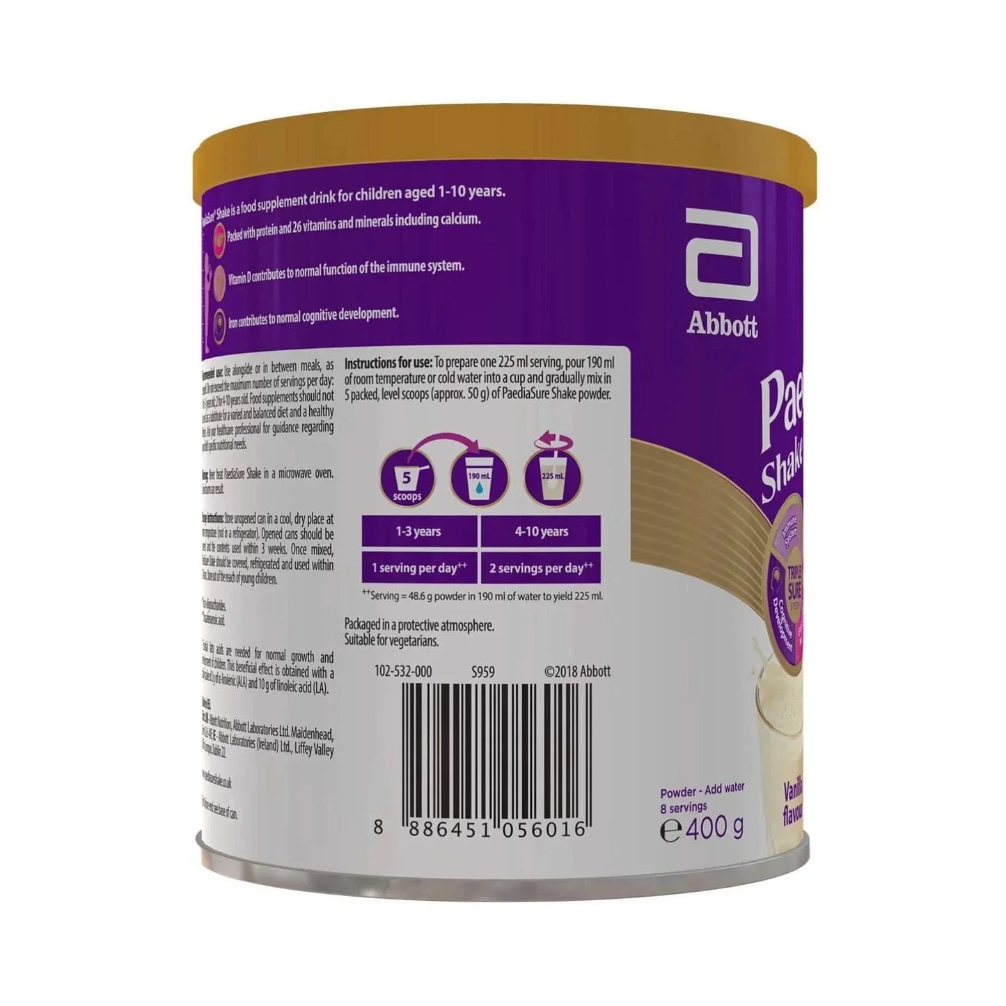 PaediaSure Shake Vanilla Flavoured Nutritional Supplement Powder for Kids 400g