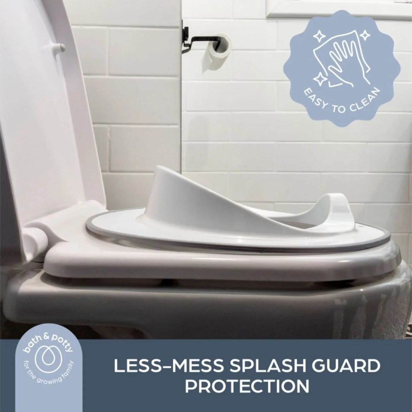 Dreambaby Toilet Topper with Grey Trim - White