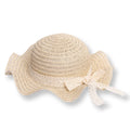 HelloBaby Ribbon Trim Straw Baby Hat (12 Months to 1-4 Years) - Ecru