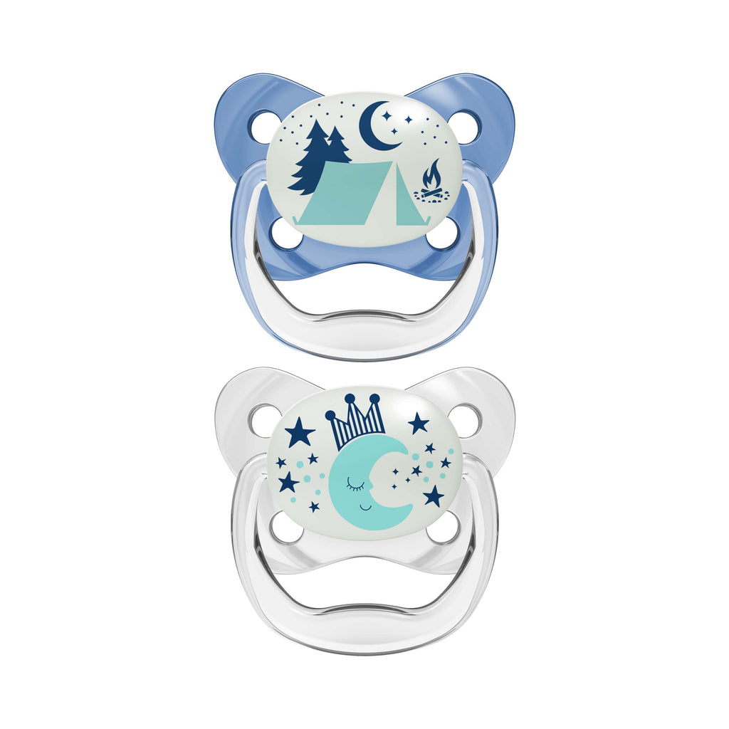 Dr Brown PreVent Butterfly Stage 2 Glow In Dark Soother (Boy) - Pack of 2