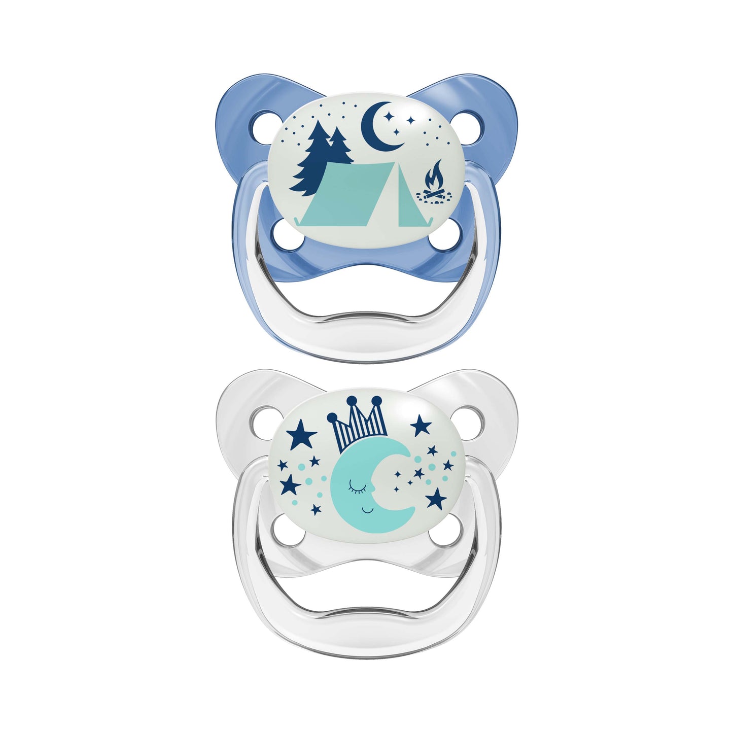 Dr Brown PreVent Butterfly Stage 2 Glow In Dark Soother (Boy) - Pack of 2