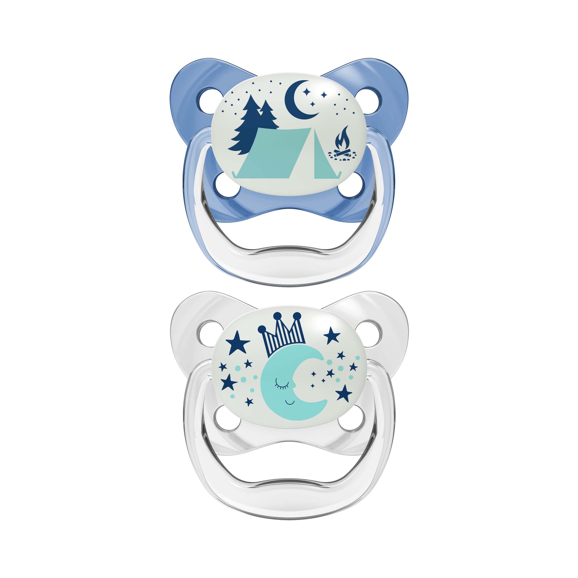 Dr Brown PreVent Butterfly Stage 2 Glow In Dark Soother (Boy) - Pack of 2