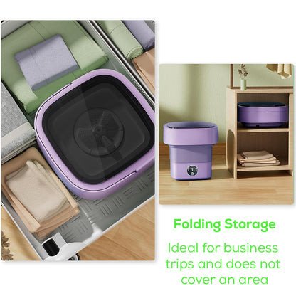 Mini Foldable Washing Machine – Perfect for Travel & Camping - Compact & Easy for Small Spaces