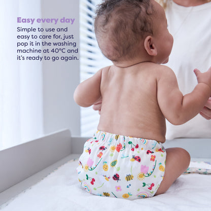 The Everything Reusable Nappy Bundle in Garden Party