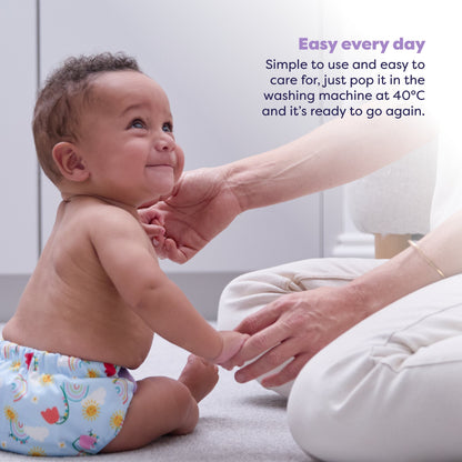 Revolutionary Try-Me-Trio Reusable Nappy Bundle in Garden Party