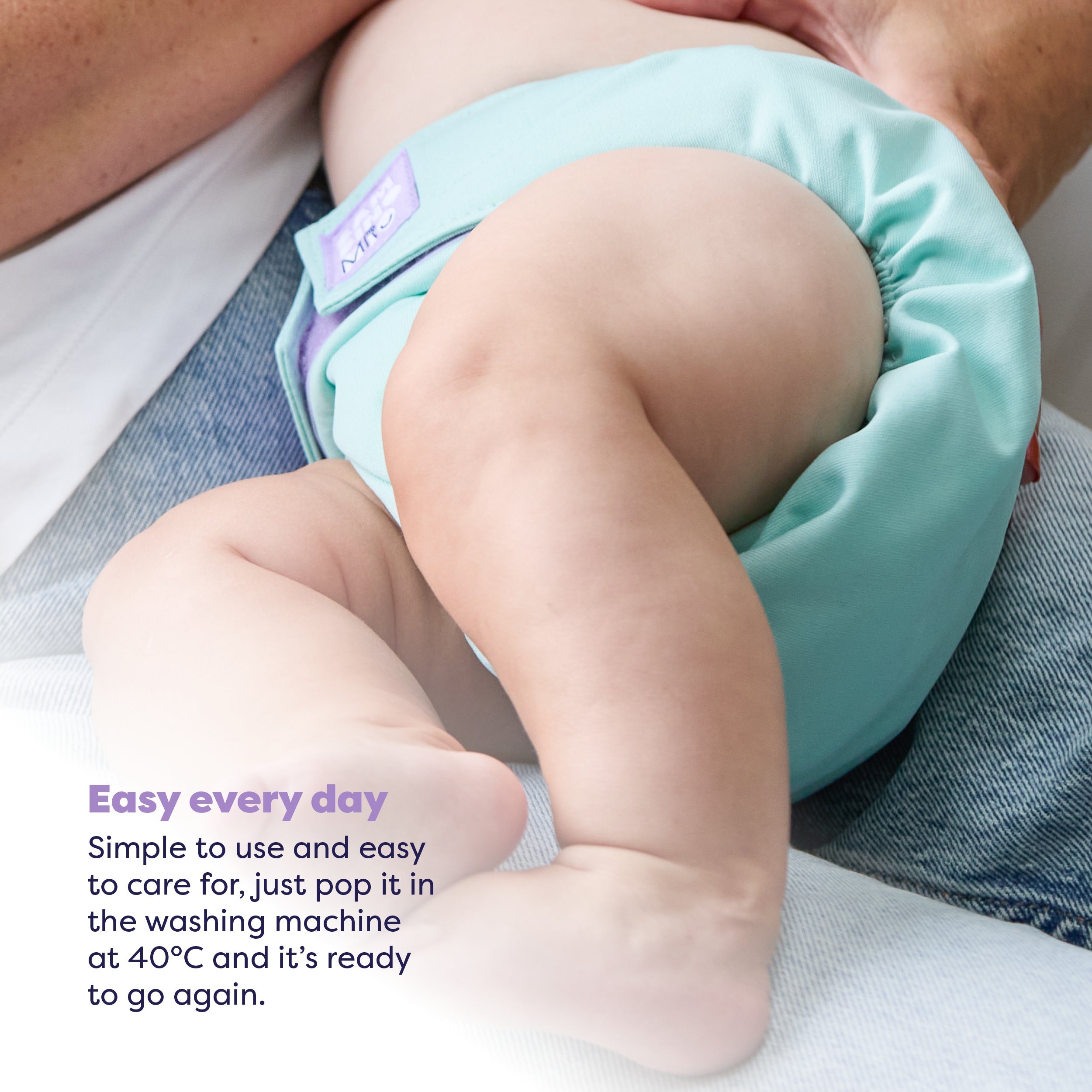 Revolutionary Reusable Nappy in Aqua