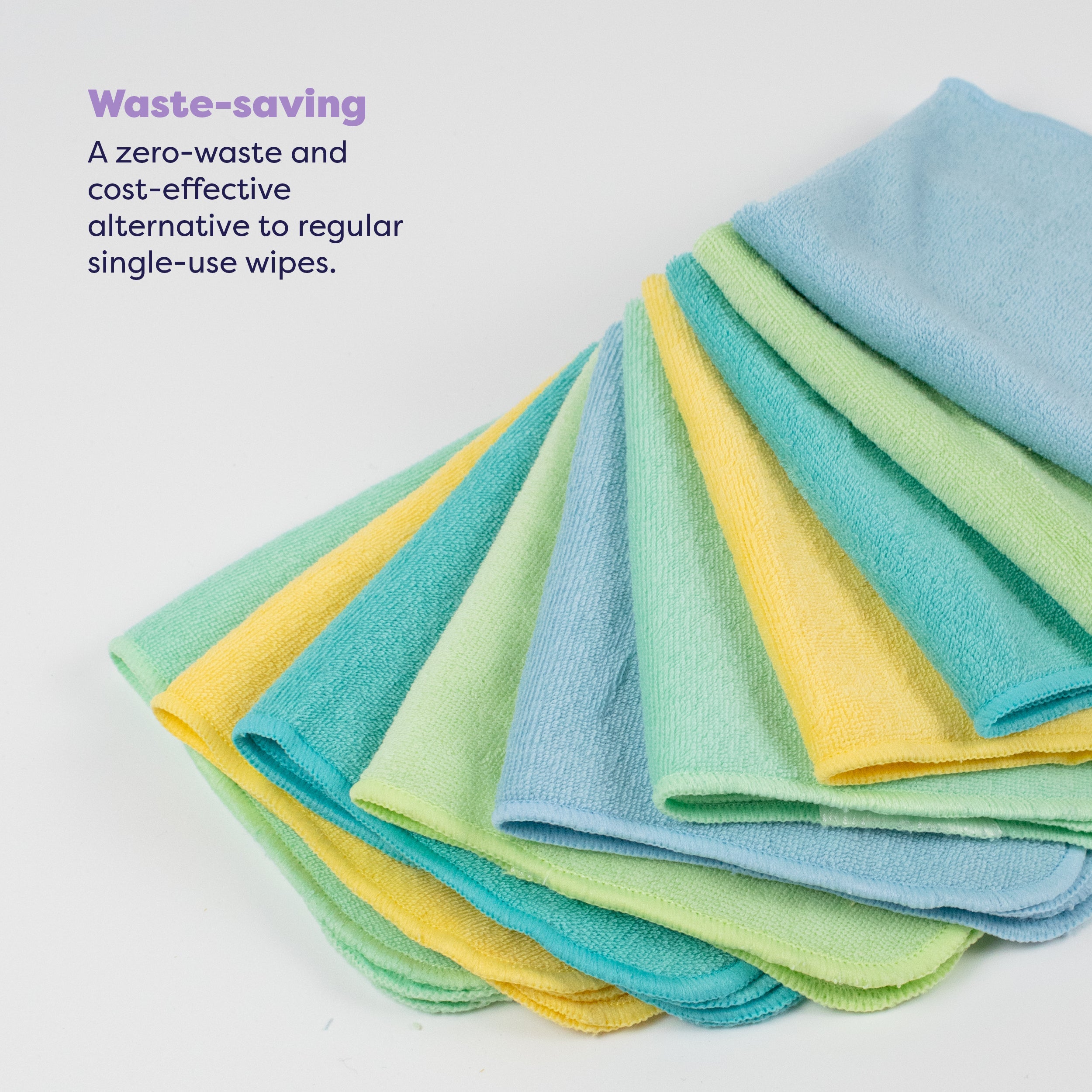 Reusable Baby Wipes for Sensitive Skin in Paintbox Pastels