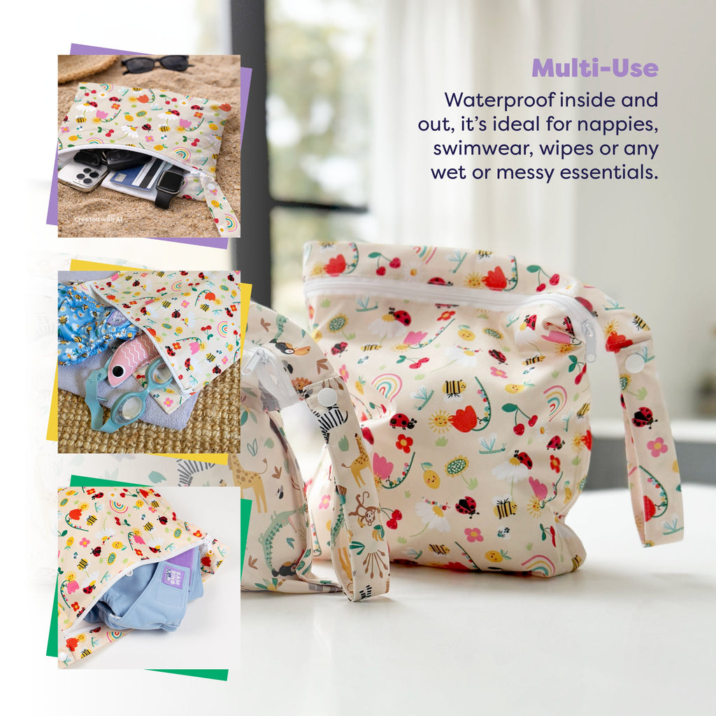 The Essentials Reusable Nappy Bundle in Garden Party