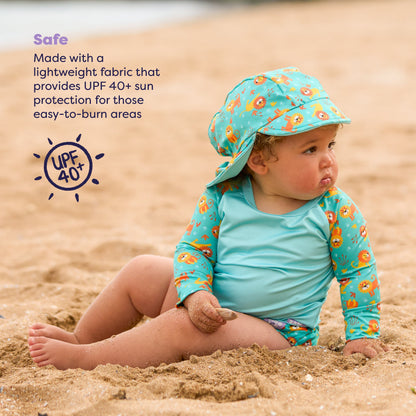 3 Piece Baby Swim Set with Swim Nappy, Swim top and Swim Hat in Cool Cats