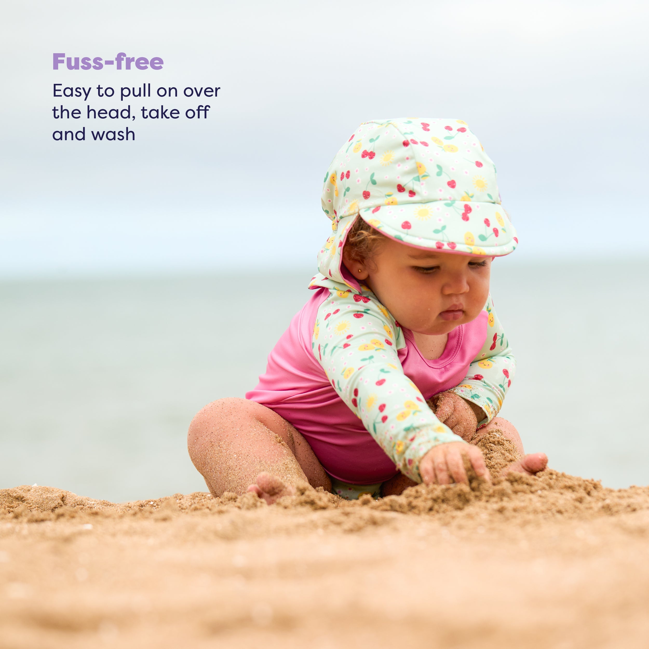 UPF 40+ Soft and Gentle Protective Swim Rash Vest in Juicy Fruit