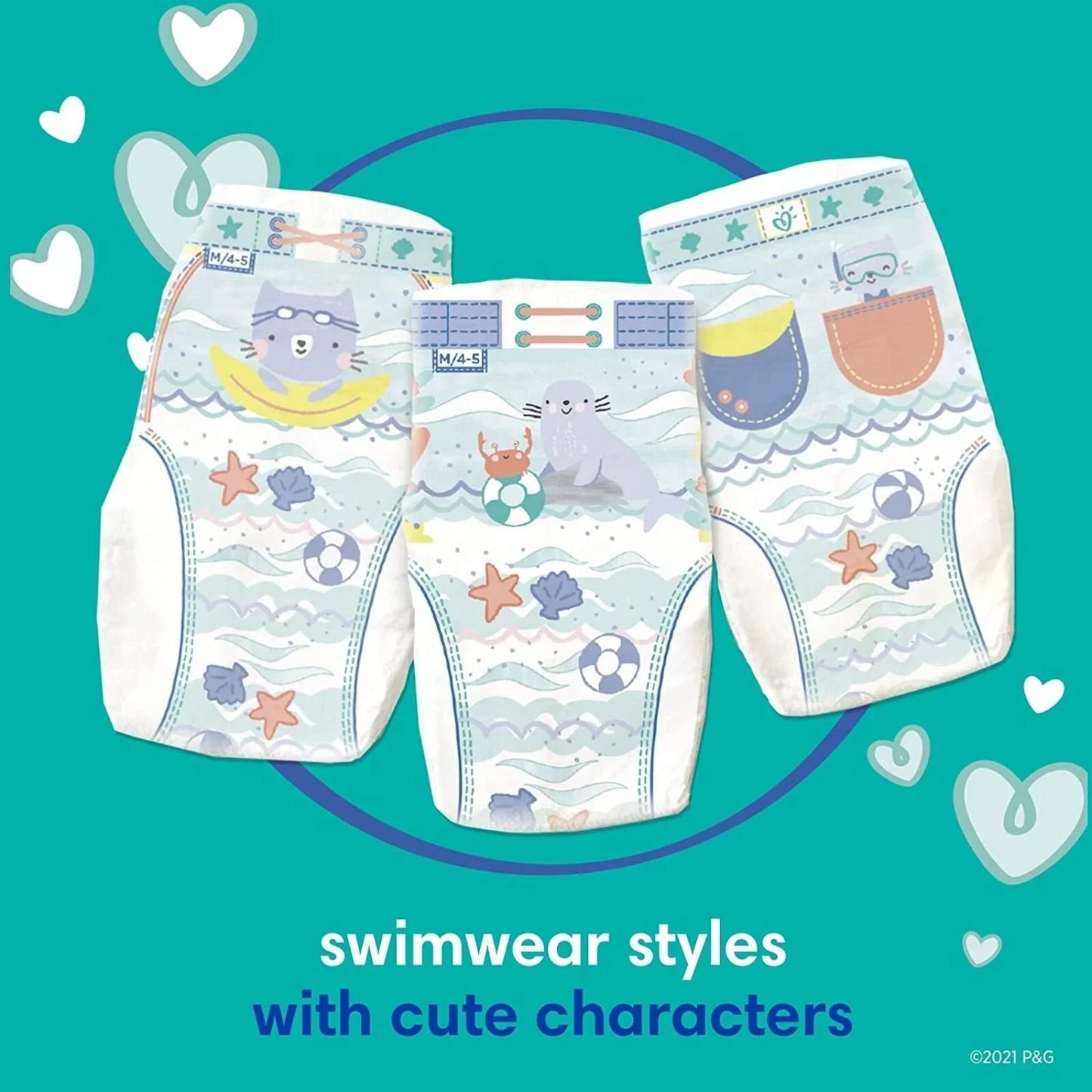 Pampers Splashers Baby Shark Maxi Size 4 - 11 nappies