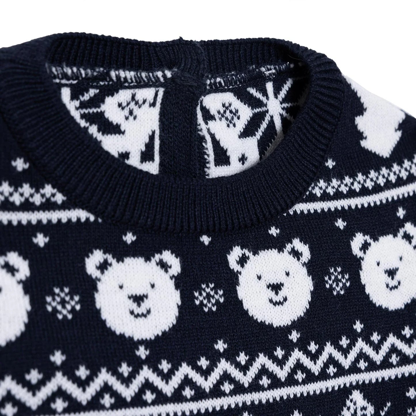 HelloBaby Christmas Baby Boy Snow Party Sweatshirt - Navy Blue