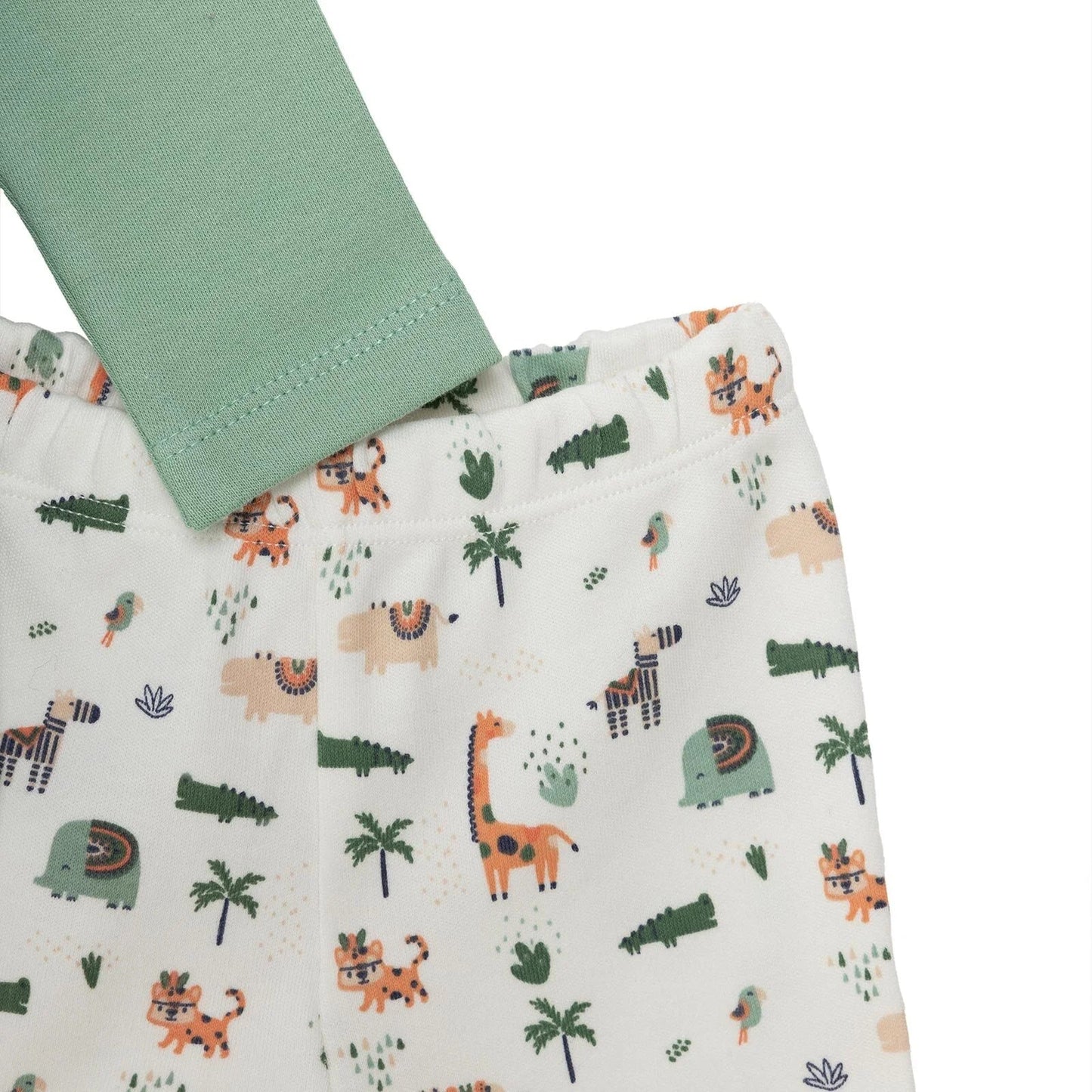 HelloBaby Baby Boy Footed Bottom & Hat & Jumpsuit - Ecru