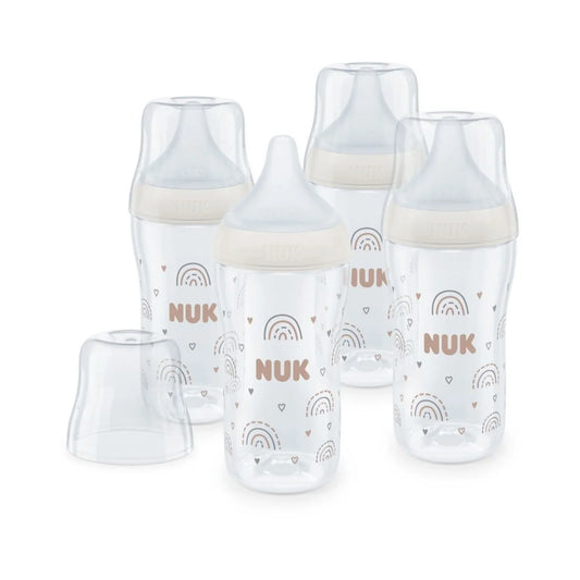 NUK Anti-Colic Perfect Match 260ml Pack of 4 - Rainbow