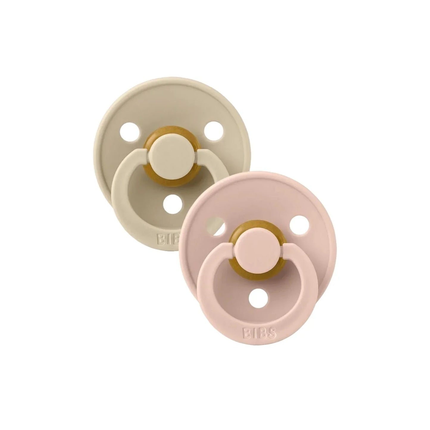 BIBS Colour Latex Soothers 6+ months Pack of 2 - Vanilla & Blush