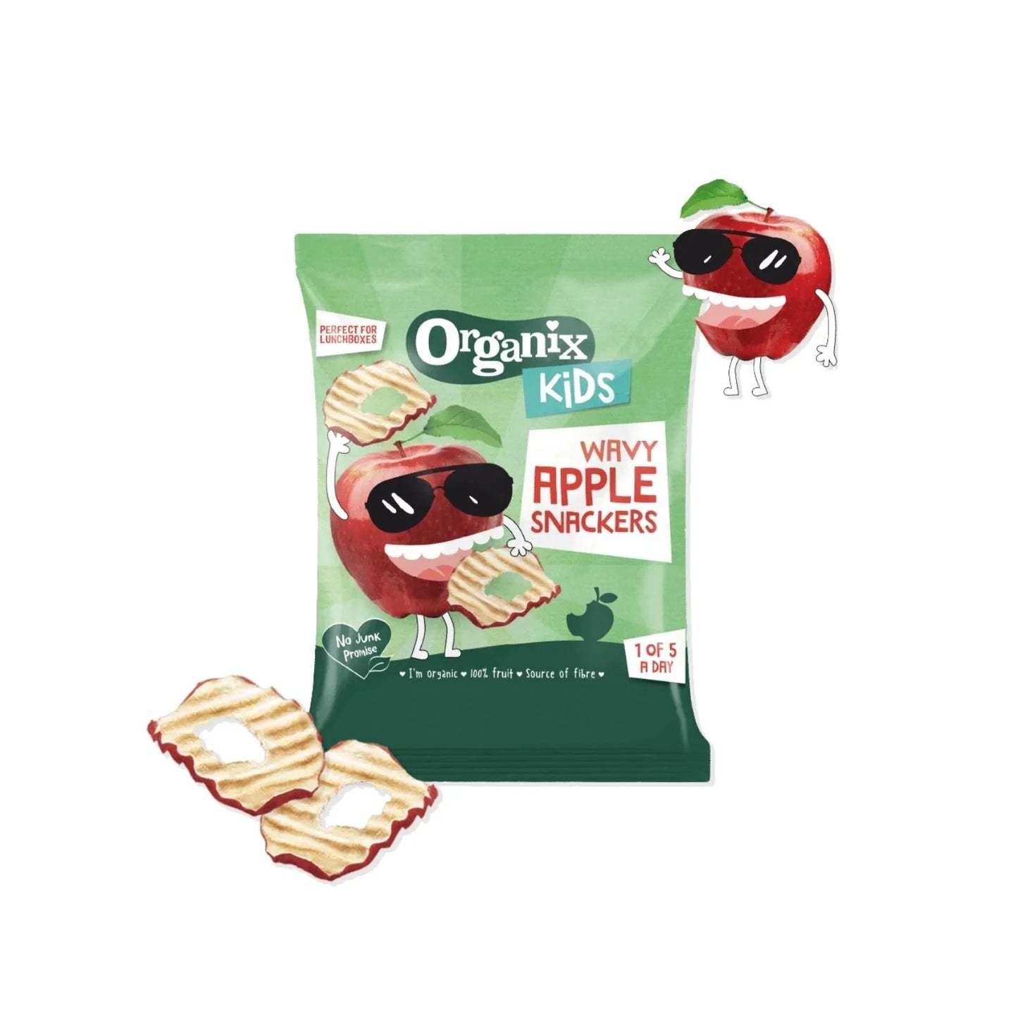 Organix Kids Wavy Apple Snackers 15g