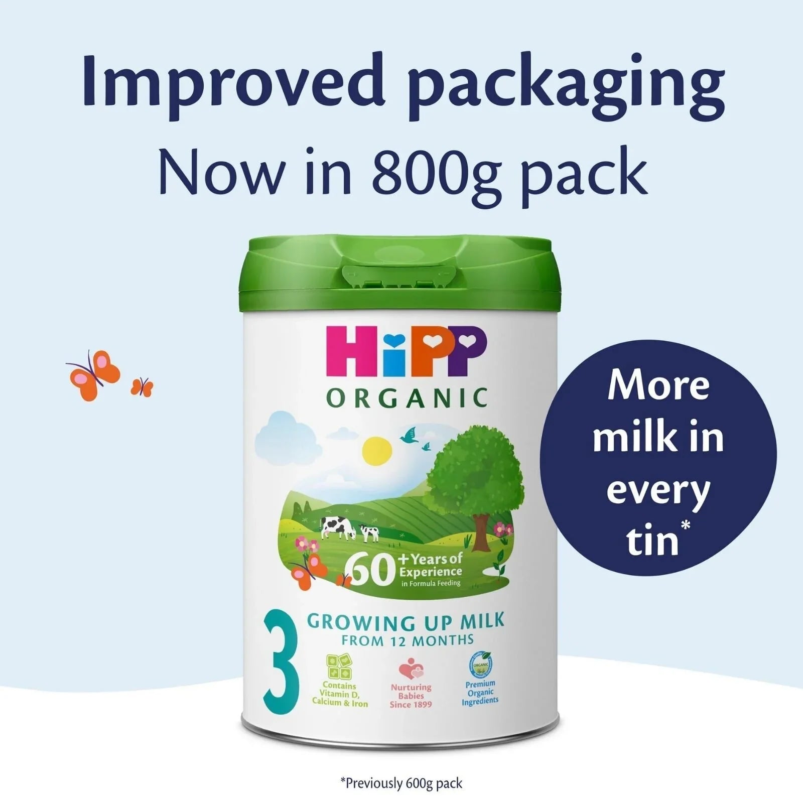 HiPP Organic 3 Growing up Baby Milk Powder Formula from 12 Months 800g