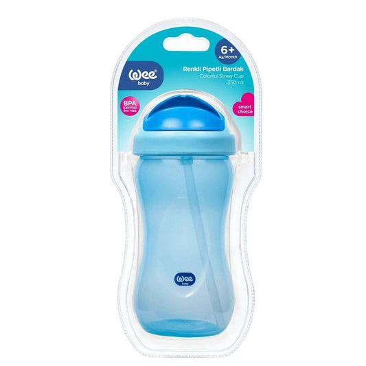 Wee Baby Colorful Cup with Straw & Handle 6+ months 350ml Assorted