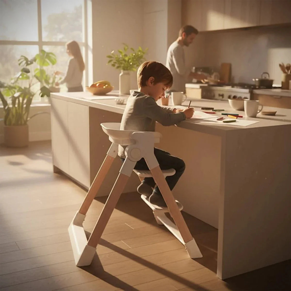 Red Kite Feed Me Orbit Highchair - White