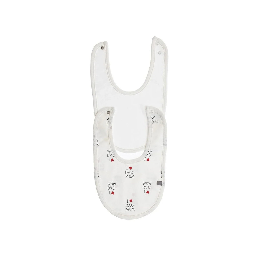 baby me I Love Mom Dad Baby Bib Pack of 2