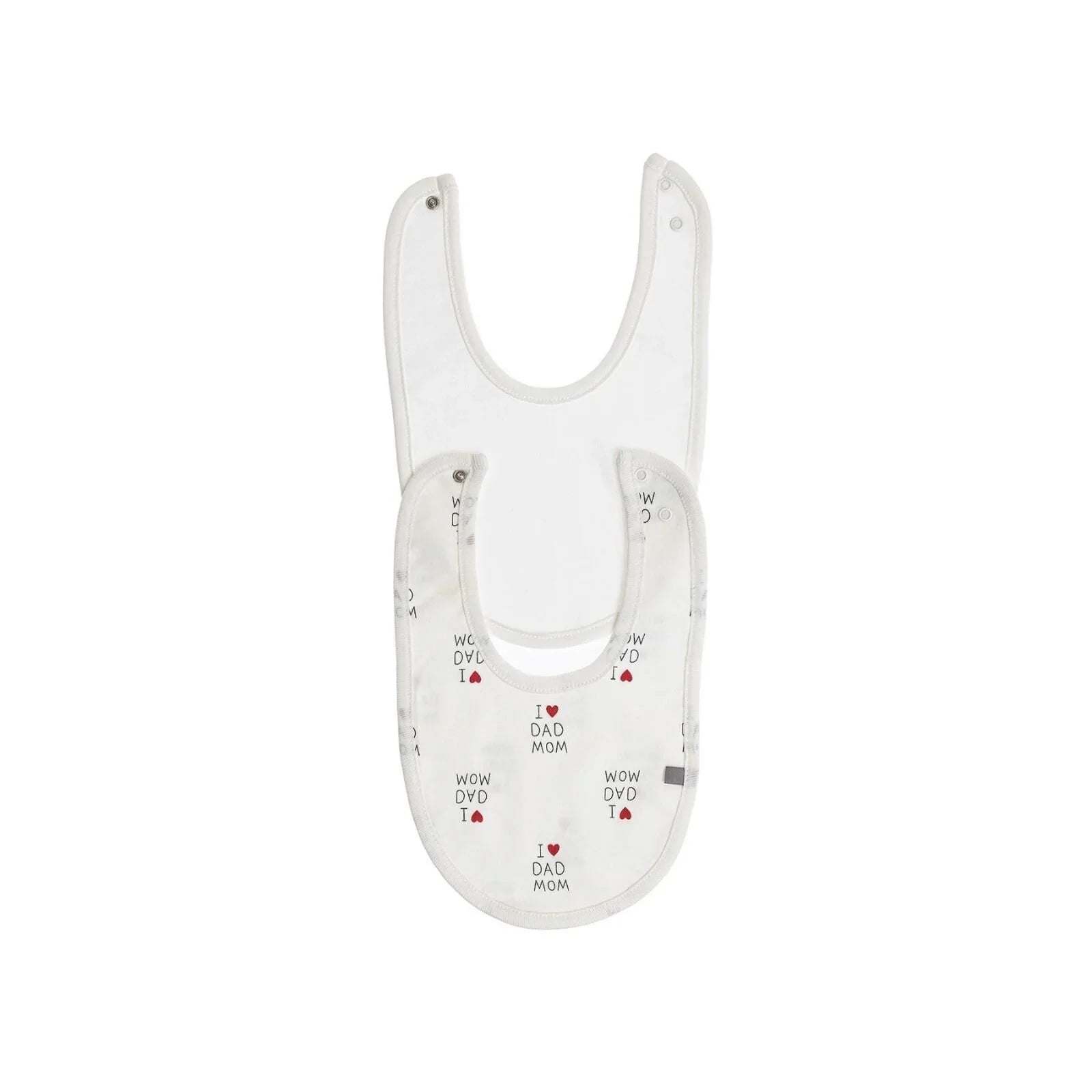 baby me I Love Mom Dad Baby Bib Pack of 2