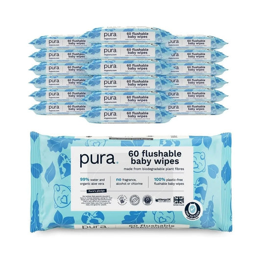 Pura Wipes Flushable 18x60 pcs