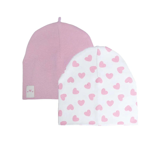 Little Plane Girls 2-Pack Hat Heart - Pink