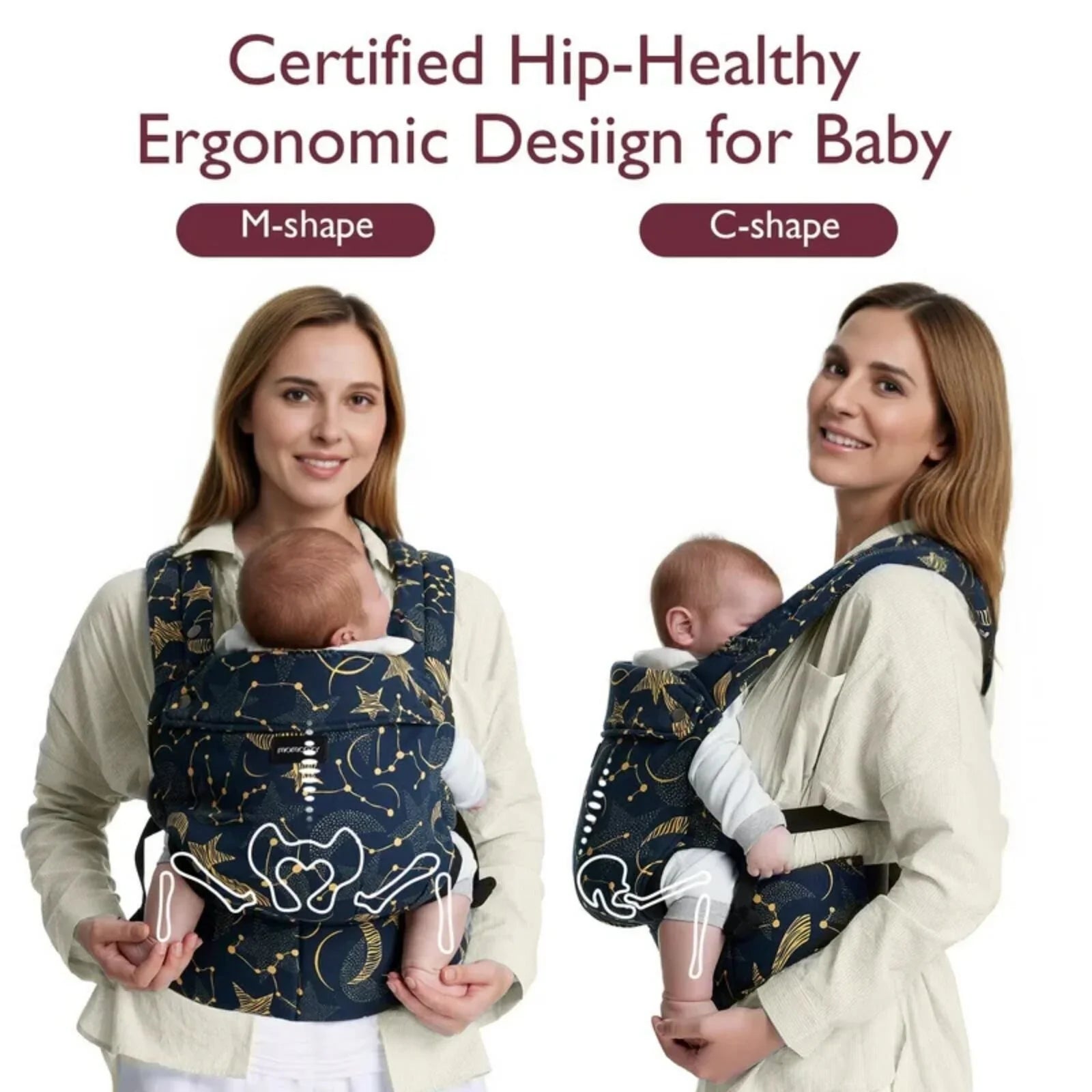Momcozy Baby Carrier Newborn to Toddler Cotton - Starry Night