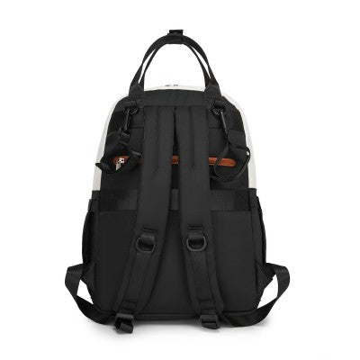 Miss Lulu Baby Changing Backpack (Black & White) - BCM2532BK/WH