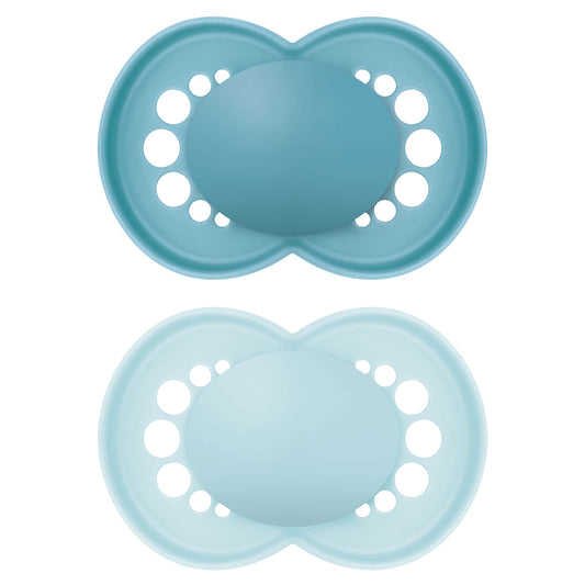 MAM Original Soother (6months+) - Plain Blue (Pack of 2)