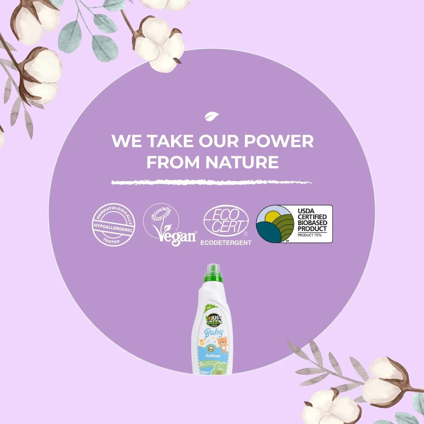 Just Green Organic Baby Laundry Softener 1000ml