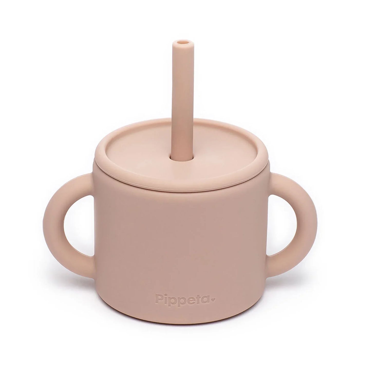 Pippeta Silicone Cup with Straw - Ash Rose