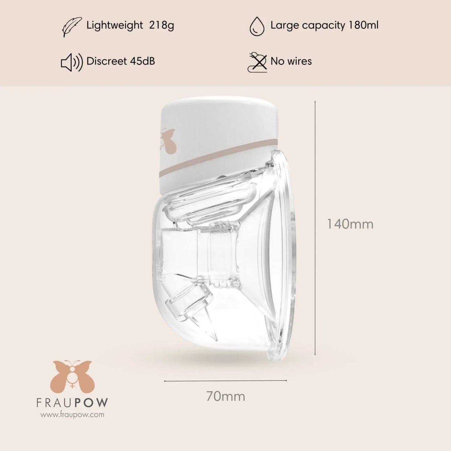 Fraupow Wearable Electric Breast Pump