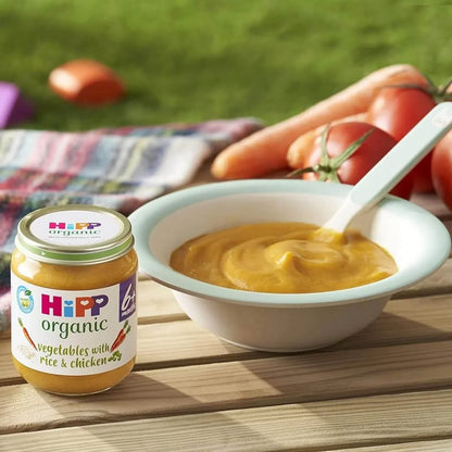 HiPP Organic Vegetables with Rice & Chicken Baby Food Jar 6+ months 125g