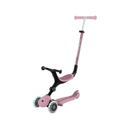 Globber Go Up Active Lights Eco Scooter - Berry