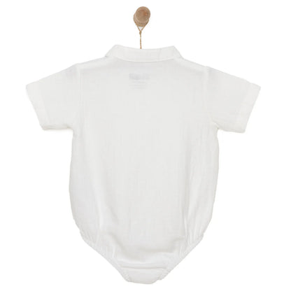 HelloBaby Baby Boy Short Sleeve Shirt Body - White
