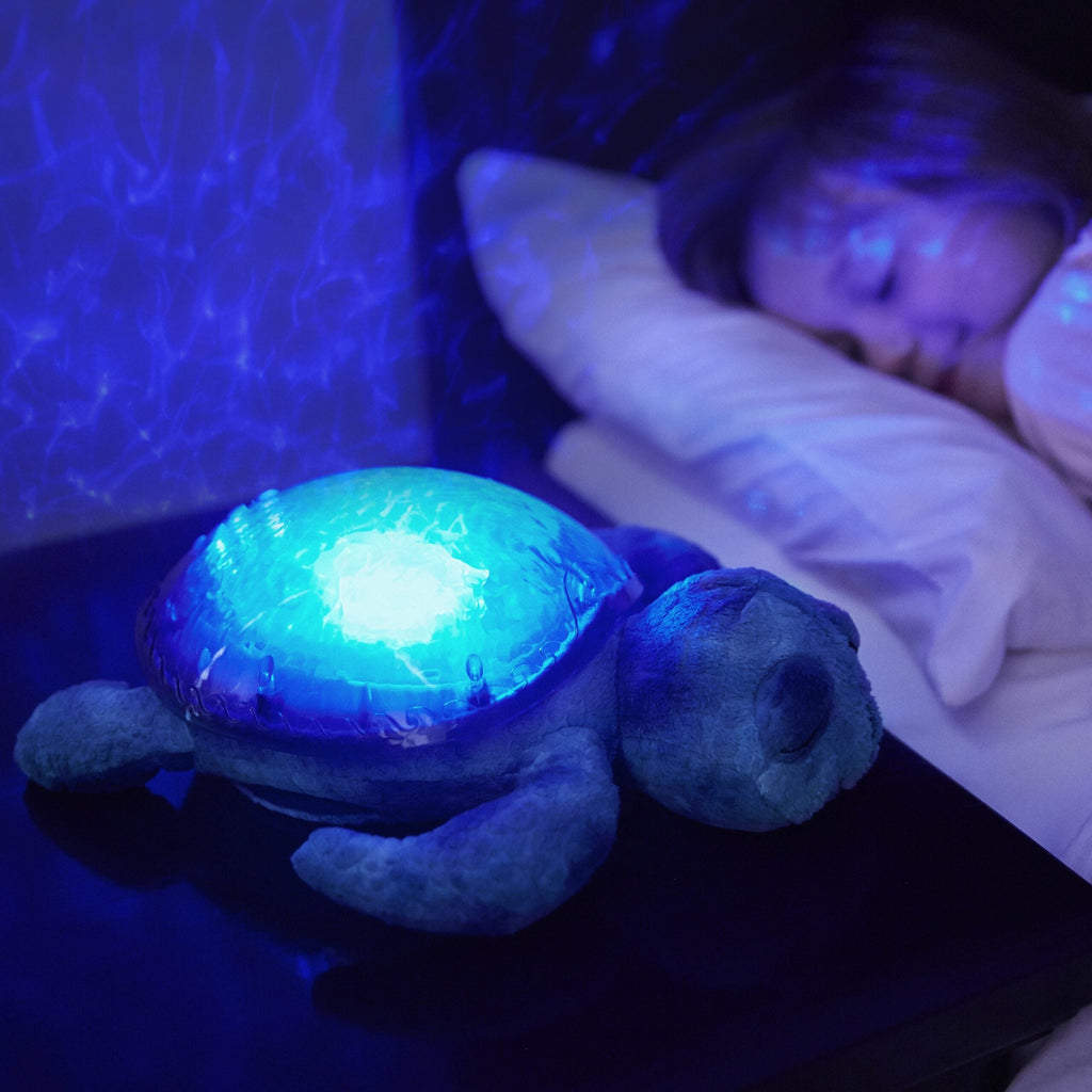 Cloud B Tranquil Turtle Rechargeable Projector Nightlight with White Noise Soothing Sounds - Ocean Blue (Colour)