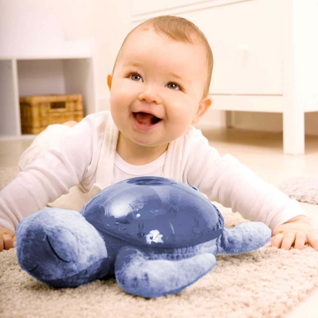 Cloud B Tranquil Turtle Rechargeable Projector Nightlight with White Noise Soothing Sounds - Ocean Blue (Colour)