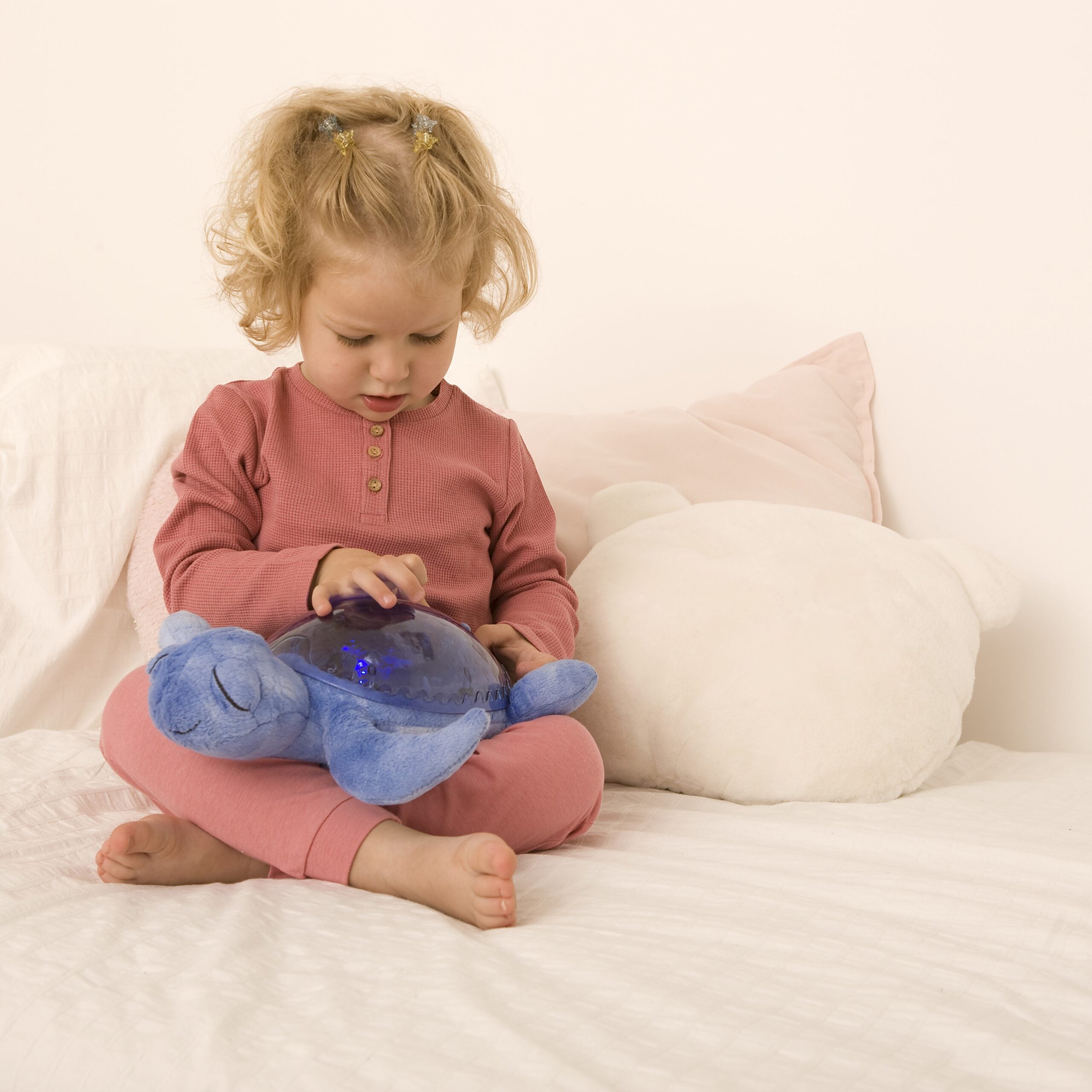 Cloud B Tranquil Turtle Rechargeable Projector Nightlight with White Noise Soothing Sounds - Ocean Blue (Colour)