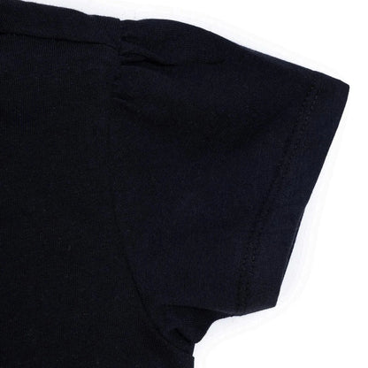 HelloBaby Girls T-shirt Animal Print Crew Neck Short Sleeve - Black