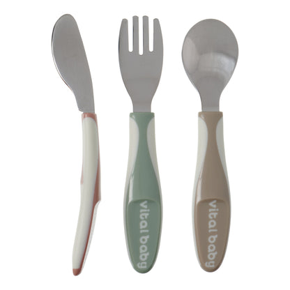 Vital Baby Big Kid Children's Cutlery Set - 3 Pack