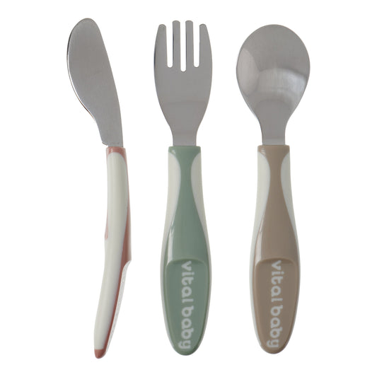 Vital Baby Big Kid Children's Cutlery Set - 3 Pack