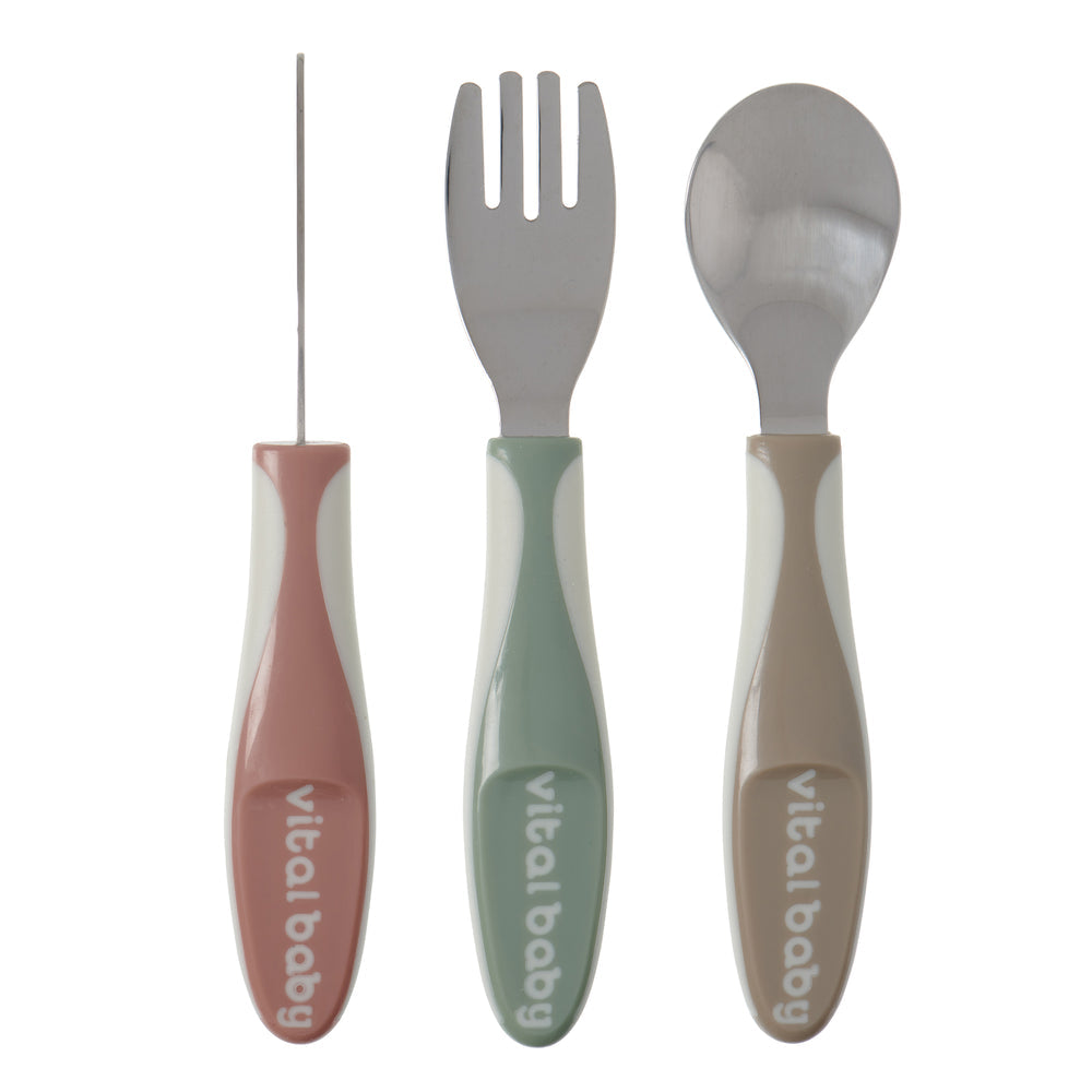 Vital Baby Big Kid Children's Cutlery Set - 3 Pack