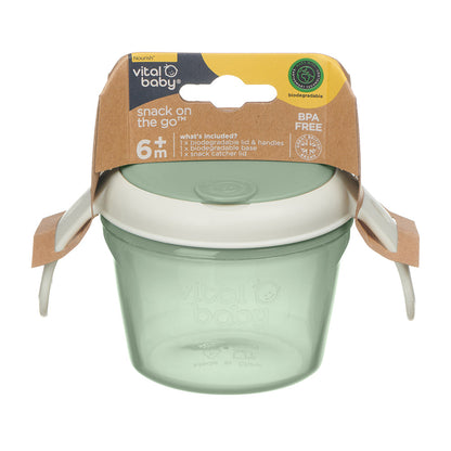 Vital Baby Children's Snack on The Go Pot - Natural Moss